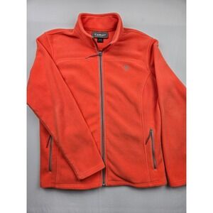 Ariat Tek Fleece Jacket Women's XL Full Zip Orange‎ Western Cowgirl Outdoor
